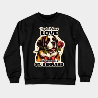 Saint Bernard Valentine's day Crewneck Sweatshirt